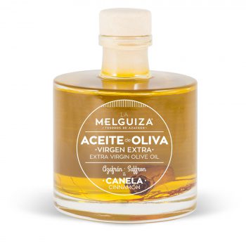 Aceite de oliva virgen extra con canela y azafrán